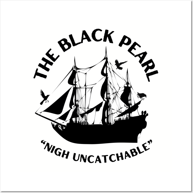 Nigh Uncatchable The Black Pearl Pirate Ship Wall Art by Andrew Collins
